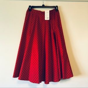 Hearts & Roses Vintage Style Circle Skirt